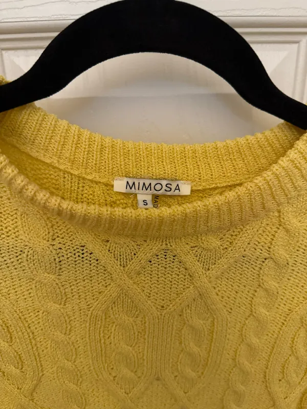 Yellow cropped sweater - Image 3