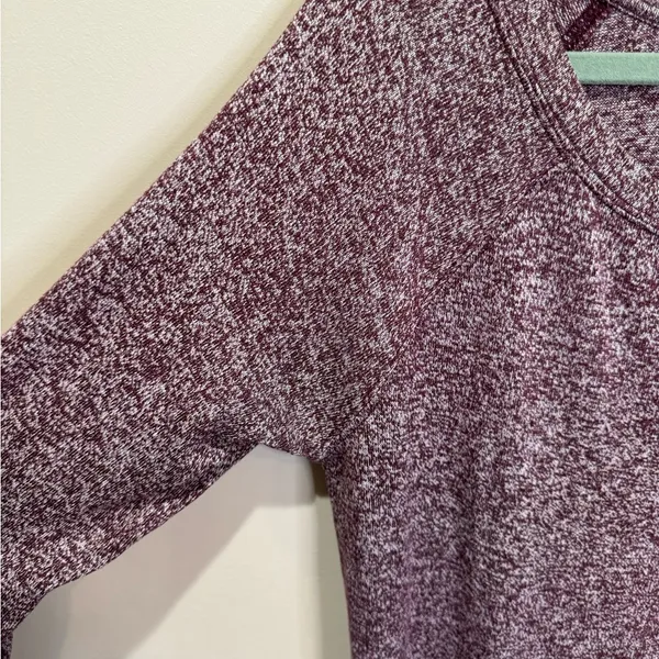 Athleta Luxe Pose Top S Tunic Long‎ Sleeve Soft Stretch Purple Wine Heathered - Image 4