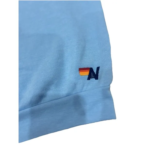 Aviator Nation Glitter Heart Relaxed Crewneck Sweatshirt Blue Size XS New - Image 9