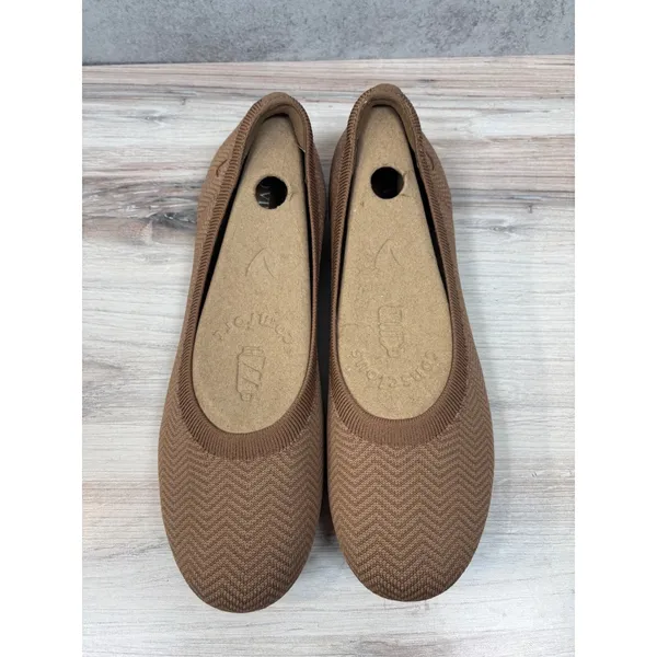 VIVAIA Claire Round Toe Flats NEW Size 43 US 11 Knit Chevron Slip On - Image 2