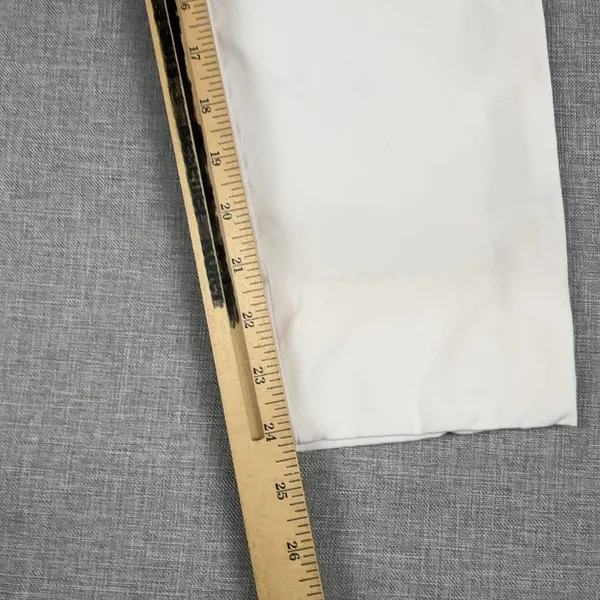 Theory Pants Womens 8 White Ankle Crepe Slim Zip Pockets Stretch 26 Inseam - Image 3