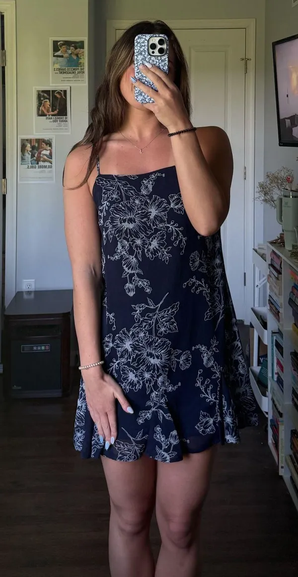 Trixxi Dress Floral Blue Mini Women’s - Image 2