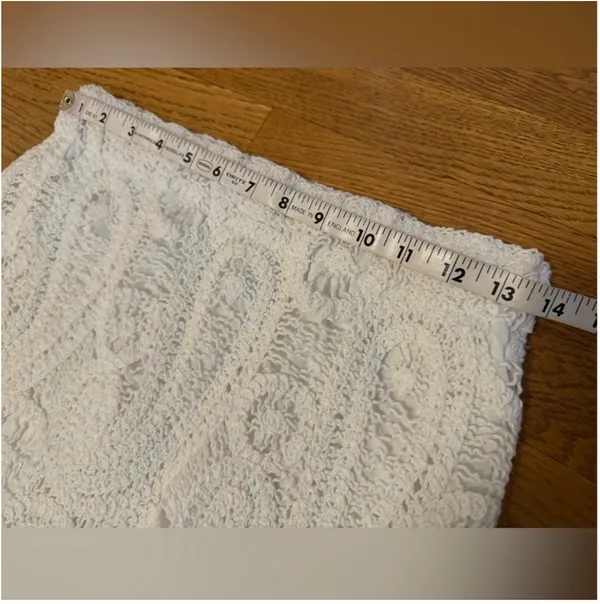 White Lace Two-Piece Skirt Set - Women's Summer Outfit size M - Image 15