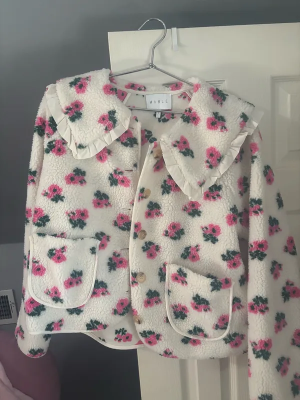 Sherpa floral jacket White Size M - Image 2