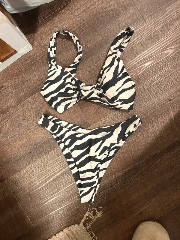 Zebra Print Bikini Shein - Image 4