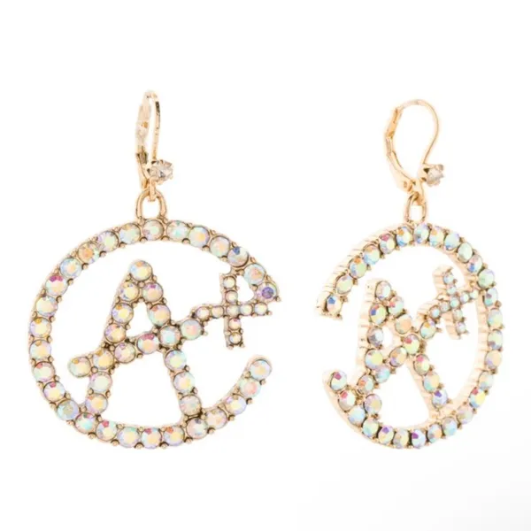 🤍✨BETSEY JOHNSON A Plus White Rhinestone Crystal Drop Earrings School Teacher - Image 4