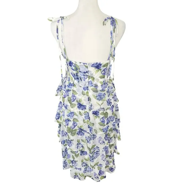 Amanda Uprichard Adelina Margate Floral Tiered Midi Dress Size S - Image 5