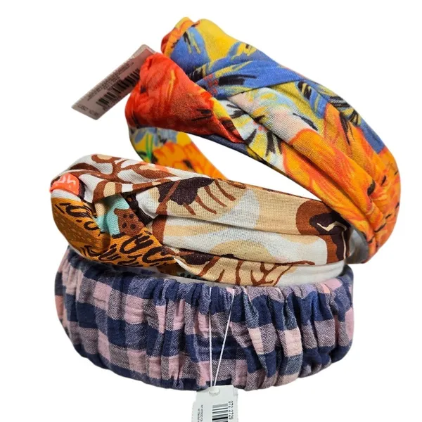 Aerie‎ Lot of 3 Headbands Knotted Turban Style Printed & Gingham - Image 10