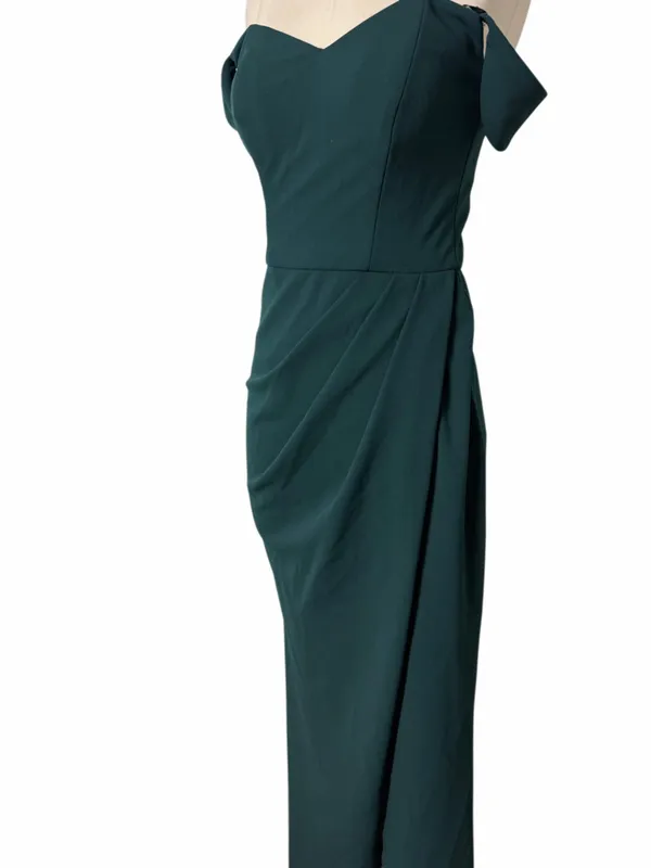 BHLDN Rossi Crepe Emerald Gown - Image 4