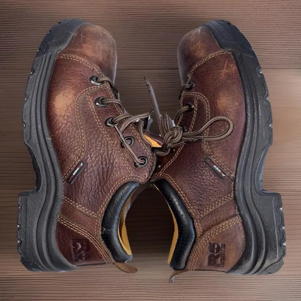 Y2K Timberland PRO Powerfit Jamey Leather Work‎ Shoes Women's 6M Brown steel toe - Image 10