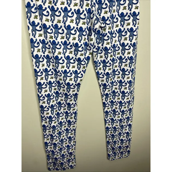 Roller Rabbit Pajama Pants Womens XS Blue Monkey Print Pima Cotton Lounge Sleep - Image 7