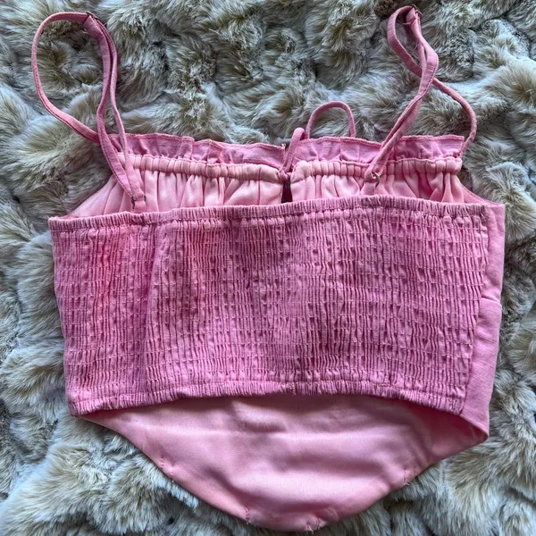 Princess polly pink corset bustier tank top - Image 2