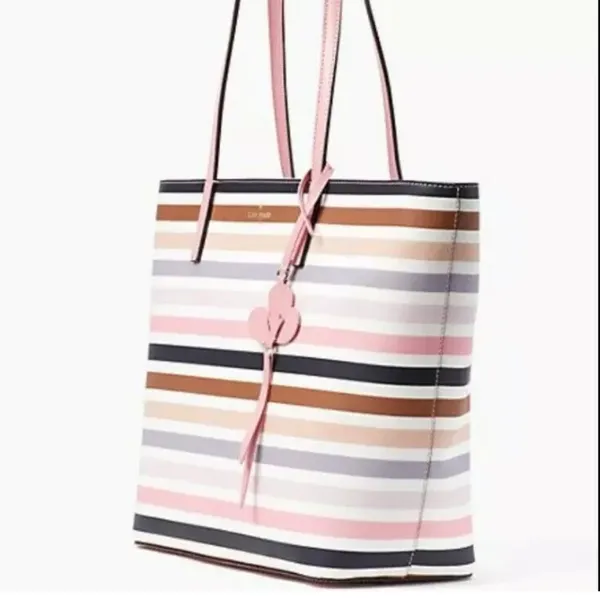 ⛔️SOLD⛔️Authentic Kate Spade leather stripes tote - Image 6