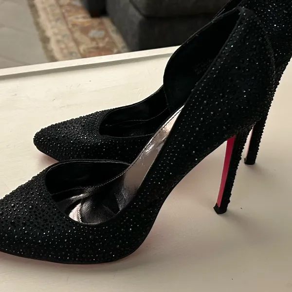Heels Chic Black and Pink Embellished Heels-charlotte russe/no flaws-clean! 9 - Image 8