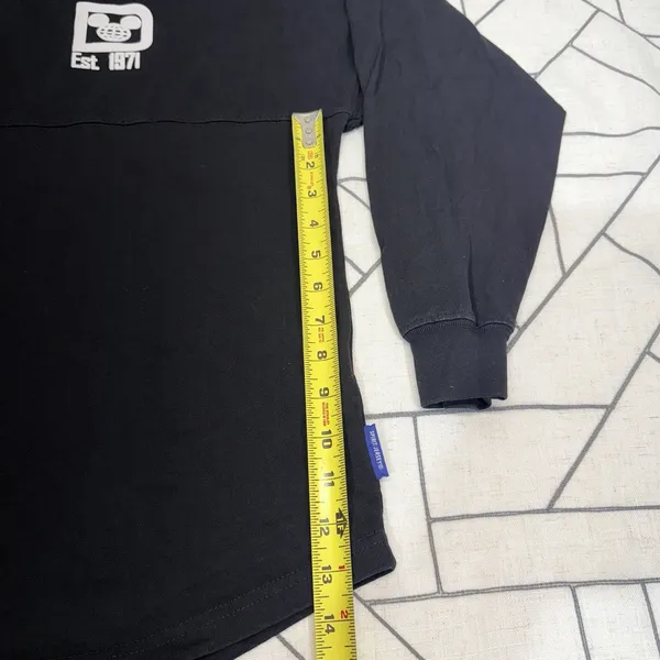 Walt Disney‎ World Spirit Jersey Adult XS Black Long Sleeve Crew Mickey Mouse - Image 12