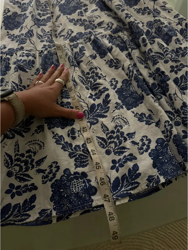 THML Blue and White Smocked Sundress - Image 3