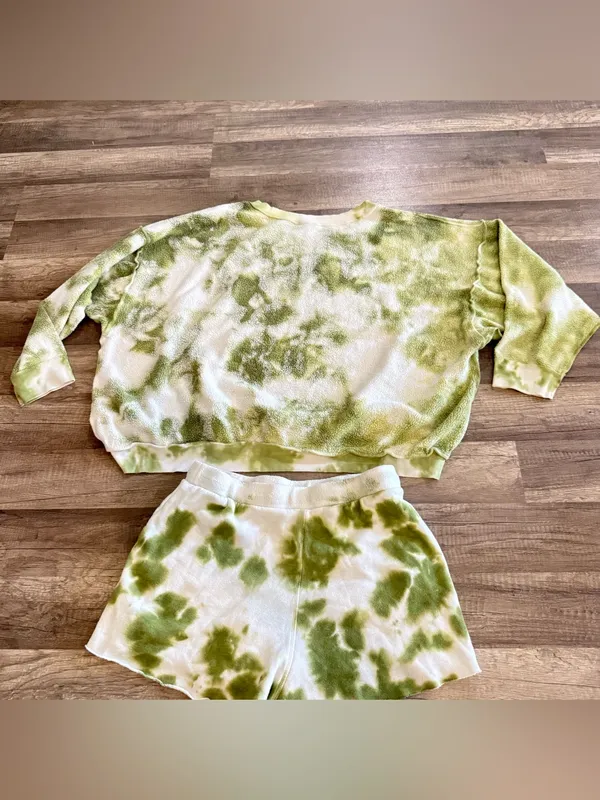 FREE PEOPLE Kelly Tie Dye shorts sweatshirt - Image 14