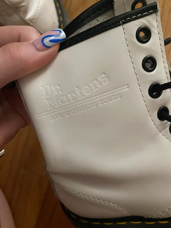 Dr. Martens White 1490 Leather Lace Up Boots - Image 3