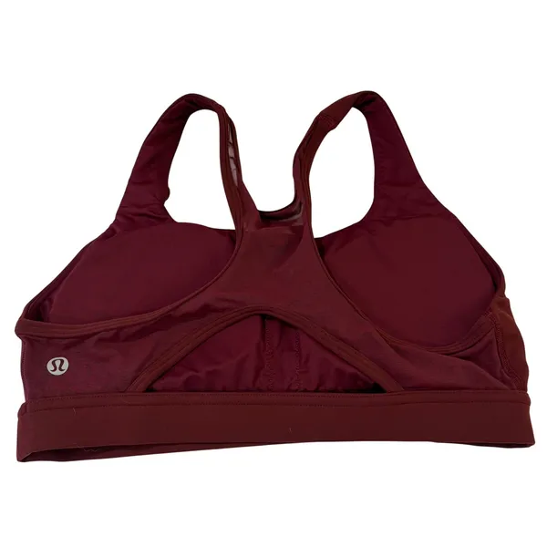 Lululemon Invigorate Bra Women 8 Red Merlot‎ High Support Racerback Mesh Running - Image 4
