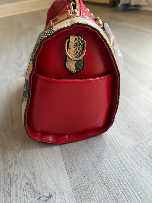 Red satchel bag - Image 5