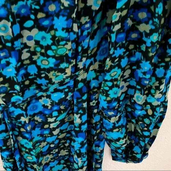 GANNI Azure Blue‎ Wrap Dress 34 - Image 11