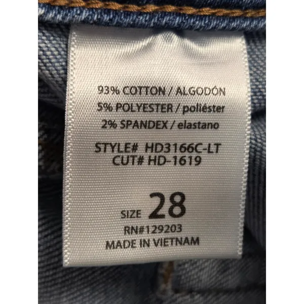 OAT New York High Rise Wide Leg Size 6/28 Frayed Hem Stretch Jeans P0054 - Image 4