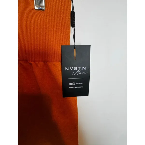 NVGTN Orange Contour Seamless Leggings & Crop Top Gym Set Workout Size XL New - Image 8