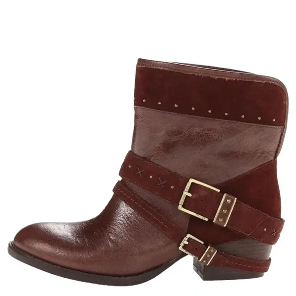 The Sak Women's Harper Leather Boho Ankle Boot Bootie Brown Size 8 - Image 15