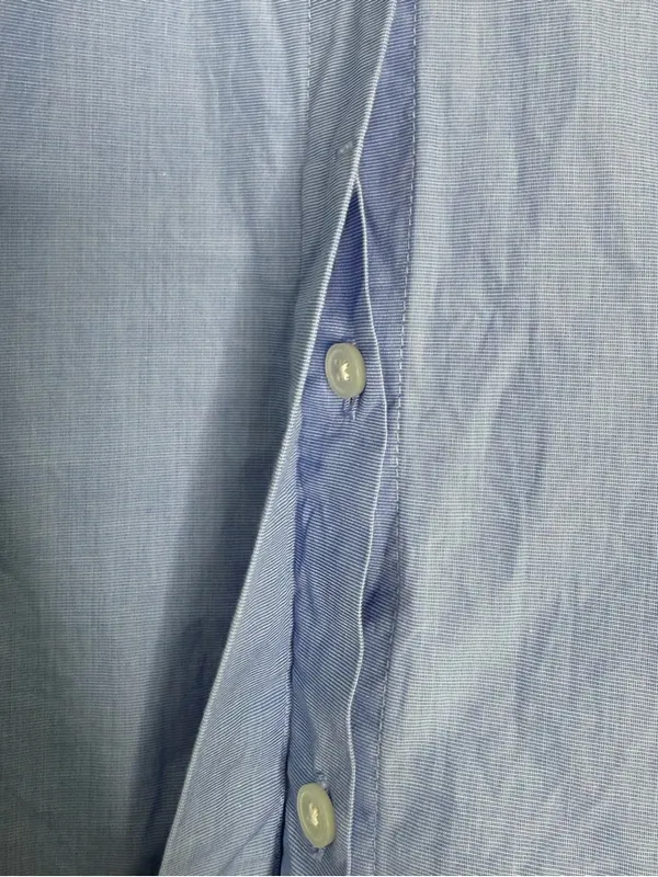 Everlane Light Blue Mandarin Collar Womens Shirt Size 0 Popover Button Down - Image 6
