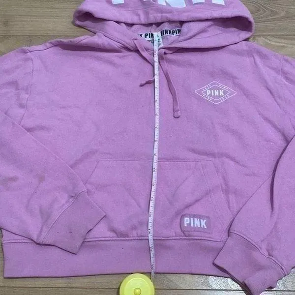 Victoria's Secret Pink Cropped Hoodie‎ size XS - Image 6