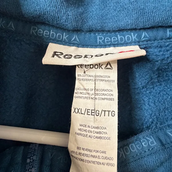 Reebok Teal Quarter Zip Sweatshirt Women's XXL - Image 4