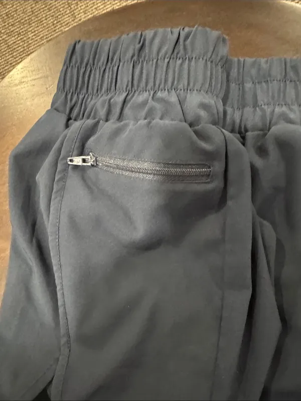 Blooming Jelly Women’s Dark Blue Athletic Running Shorts with Elastic Waist - Image 2