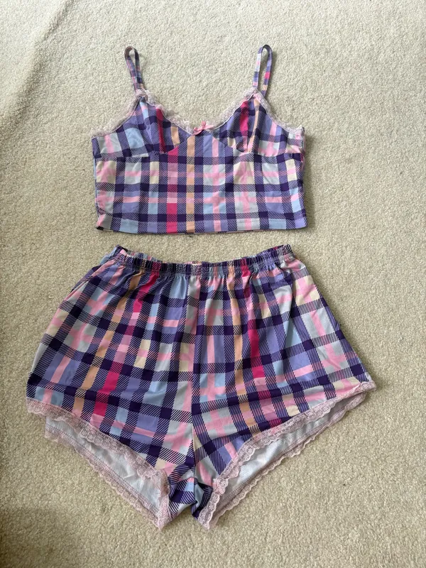 Shein Plaid Pajama Set - Image 2