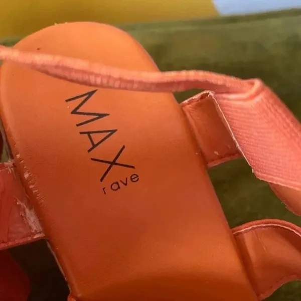 Max Rave Strappy Orange Wedges‎ NWT! Size 9 - Image 3