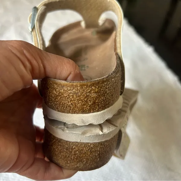 Birkenstock Cream Sandals with Contoured Footbed - Image 9