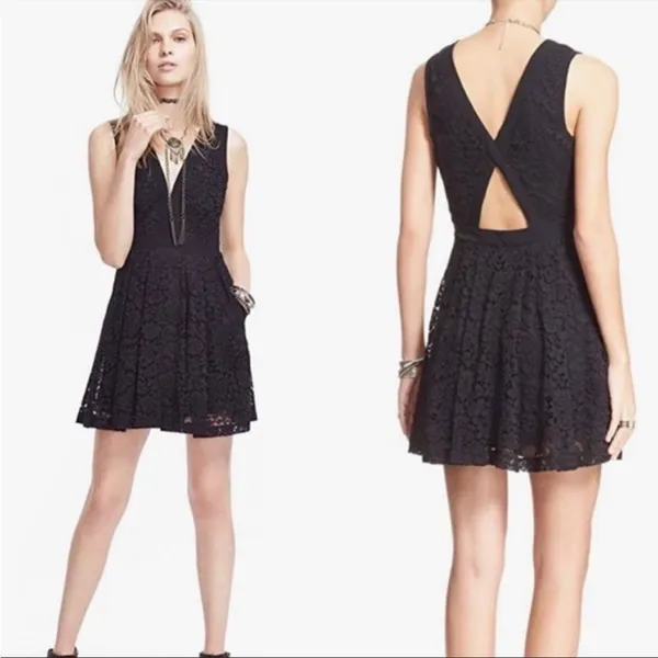 NWT free‎ people lovely in lace mini dress M - Image 2