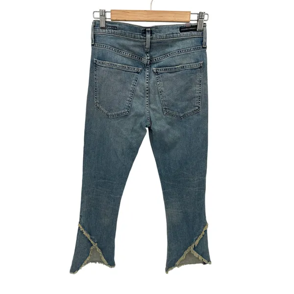 Citizens of Humanity Womens Drew Fray High‎ Rise Crop Flare Denim jeans Size 26 - Image 2