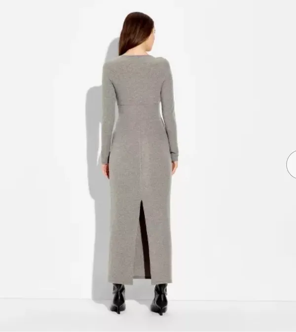 Wild Fable Grey Ribbed Maxi Dress - Image 3