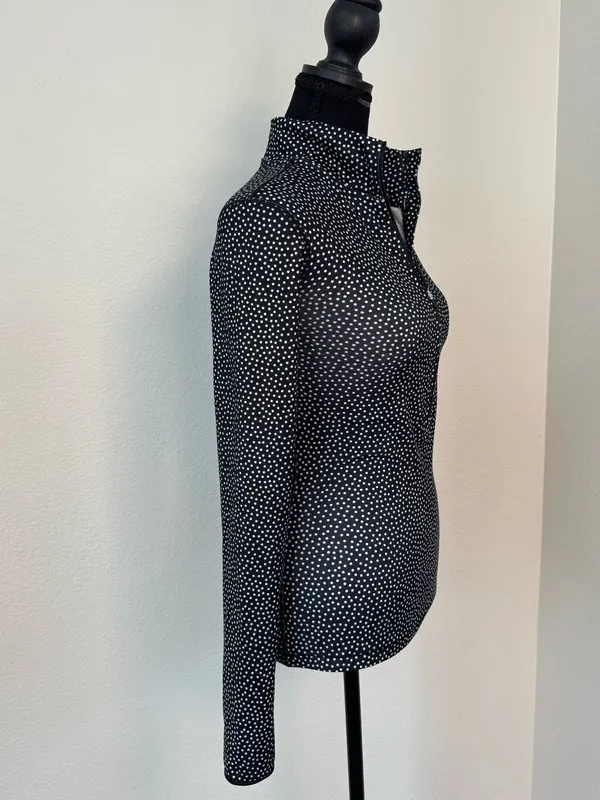 NWT Nike Pro Dri-FIT Polka Dot Half-Zip Top XS - Image 6