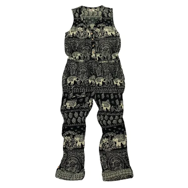 Anthropologie Lilka P Jumpsuit XS Sleeveless Boho Festival Wide Leg Artsy - Image 2