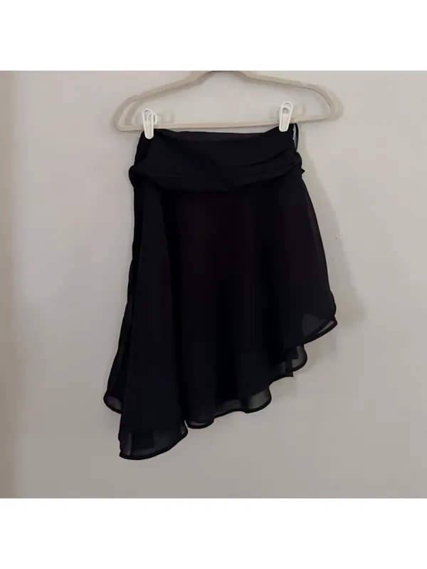 Princess Polly Evanescence Asymmetrical Midi Skirt in Black - Image 7