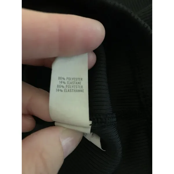 OFFLINE by Aerie Black Ribbed Turtleneck Crop Top Long Sleeve Slim Fit Small - Image 4