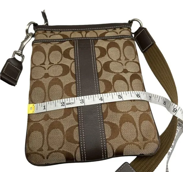 COACH Brown Signature Canvas Crossbody - Image 8