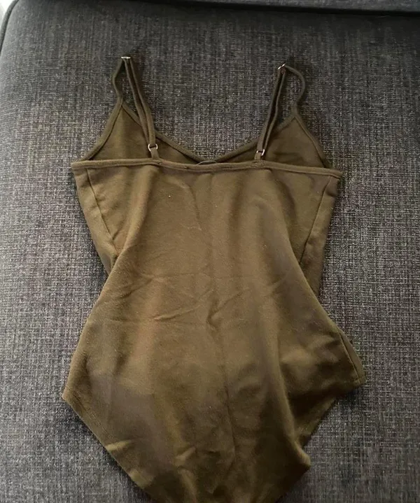 Forever 21 Olive green adjustable cotton bodysuit - Image 4