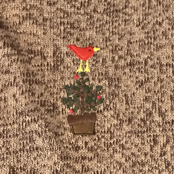 Vintag Bobbie Brooks Sweater Vest Sz XL 14/16 Winter Snowman Cardinal North Pole - Image 5