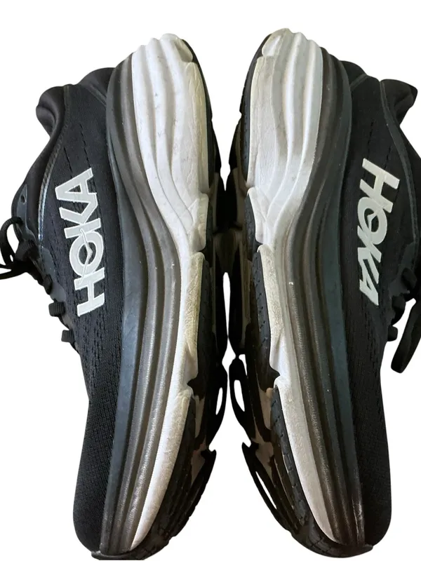 Hoka one Bondi 8 women’s running shoes size 9 black and white - Image 4