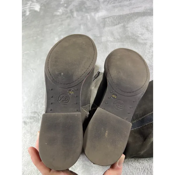Lucky Brand Distressed Women's 10W Leather Ostrand Riding Boots Gray Mid Calf - Image 9
