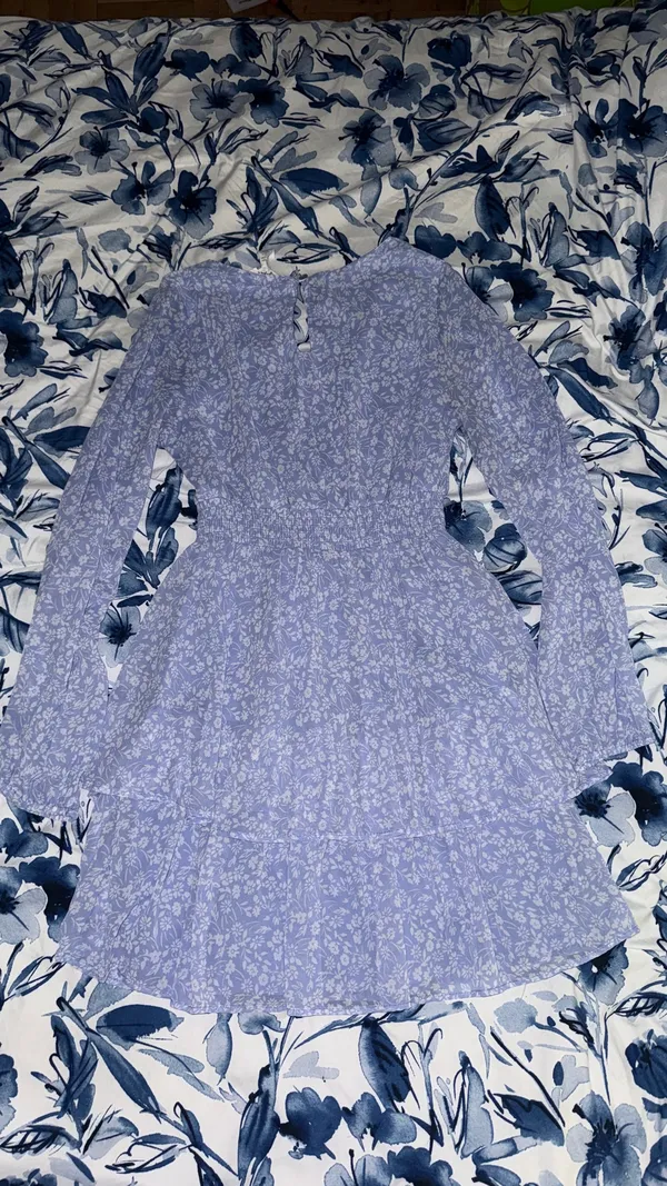 Boutique Blue Ruffle Dress - Image 2