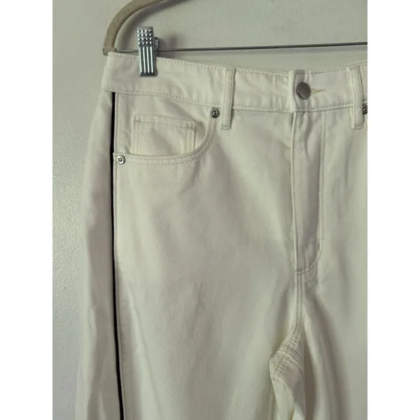 NWOT Rivete White Piped Barrel Leg Jeans Women’s Size 32 - Image 3
