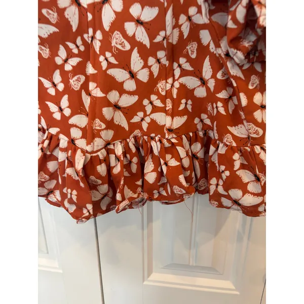 Milk &‎ Honey Orange Butterfly Top Size Large - Image 4